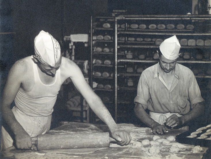 1st Generation: Christian making dough