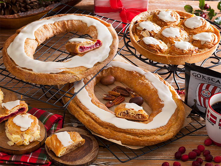 A table spread with the Christmas Morning Danish Style gift package