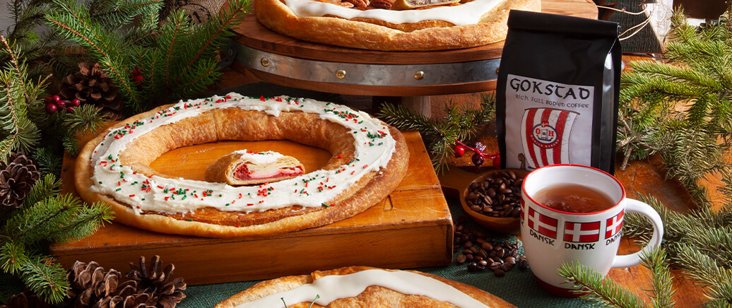 Almond Kringle, Santa's Secret Christmas Kringle, Wisconsin Kringle, and Gokstad Coffee