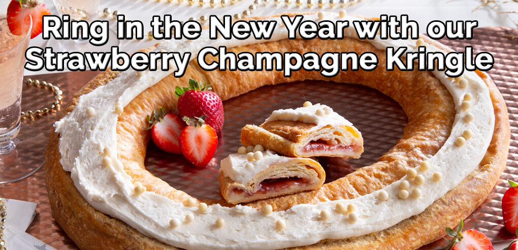 Ring in the New Year with Strawberry Champagne Kringle! - Item number: S144 - Strawberry Champagne Kringle