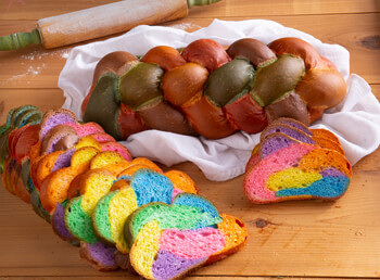 Easter Braided Colored Bread