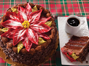 King's Poinsettia Cake