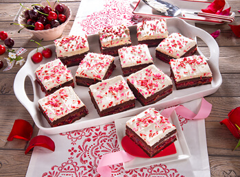 Valentine's Chocolate Cherry Brownies